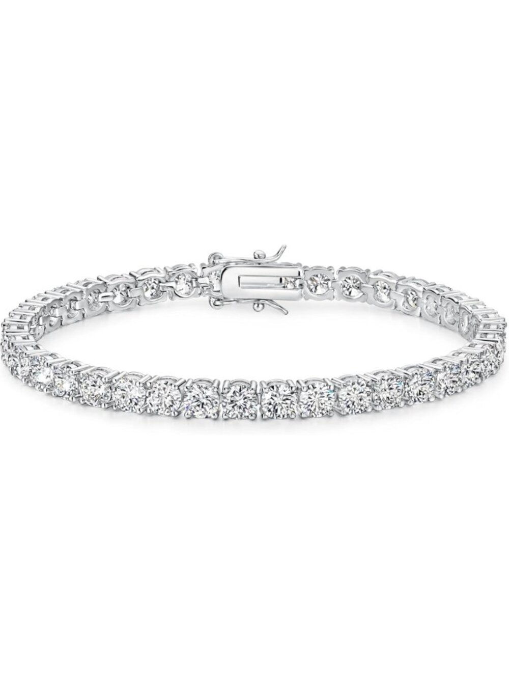 Iced Out Tennis Bracelet for Women, Prong-Set 5A Cubic Zirconia, Adjustable